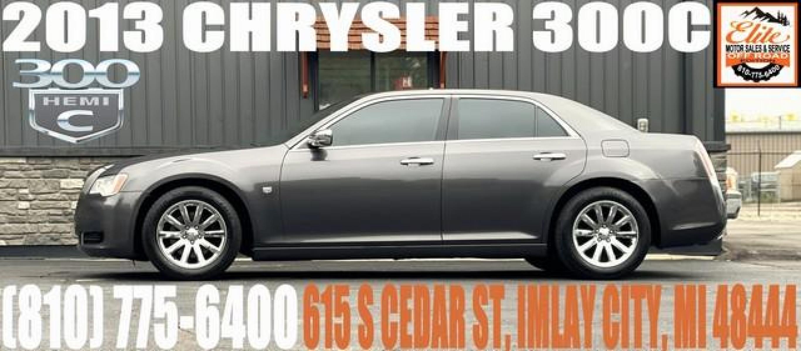 2013 GRANITE CHRYSTAL METALLIC CHRYSLER 300 (2C3CCAET3DH) with an V8,5.7L(345 CID),OHV engine, AUTOMATIC transmission, located at 14600 Frazho Road, Warren, MI, 48089, (586) 776-3400, 42.485996, -82.974220 - Photo #0