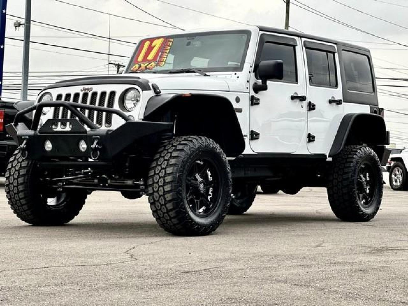 2017 WHITE JEEP WRANGLER (1C4BJWEGXHL) with an V6,3.6L(220 CID),DOHC engine, AUTOMATIC transmission, located at 14600 Frazho Road, Warren, MI, 48089, (586) 776-3400, 42.485996, -82.974220 - Photo #0