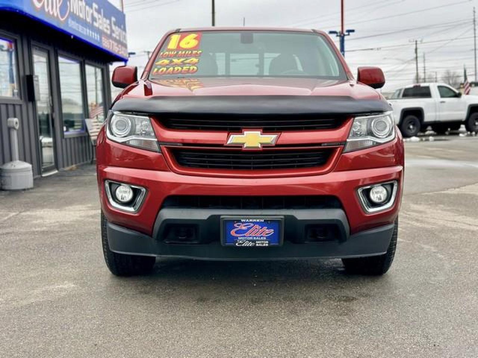 2016 RED CHEVROLET COLORADO (1GCGTDE38G1) with an V6,3.6L(217 CID),DOHC engine, AUTOMATIC transmission, located at 14600 Frazho Road, Warren, MI, 48089, (586) 776-3400, 42.485996, -82.974220 - Photo #1