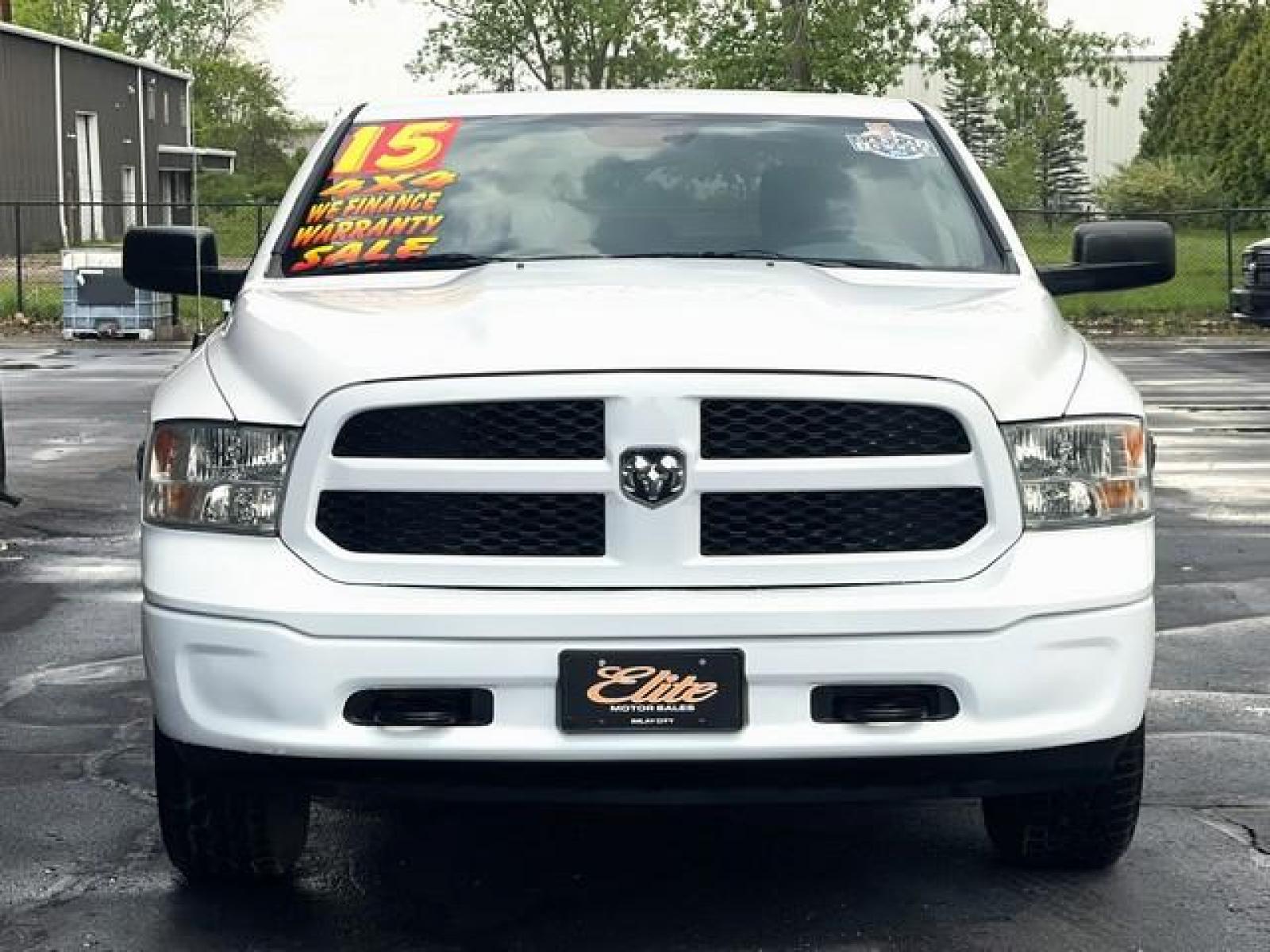2015 WHITE RAM 1500 (1C6RR7FG9FS) with an V6,3.6L(220 CID),DOHC engine, AUTOMATIC transmission, located at 14600 Frazho Road, Warren, MI, 48089, (586) 776-3400, 42.485996, -82.974220 - Photo #2