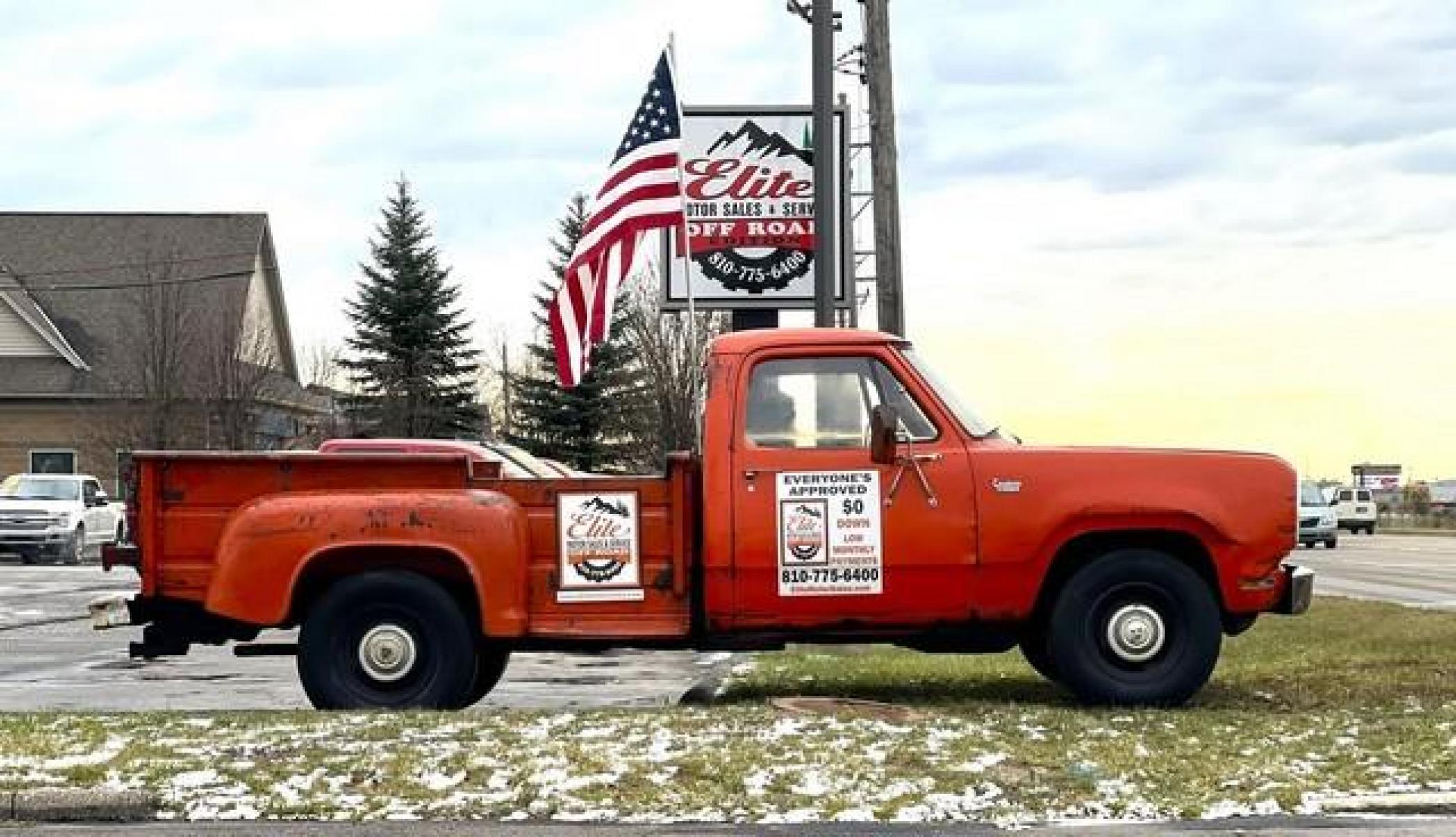 1974 ORANGE DODGE D200 (D23BE4S1529) with an 318 2 BARREL V8 engine, AUTOMATIC transmission, located at 14600 Frazho Road, Warren, MI, 48089, (586) 776-3400, 42.485996, -82.974220 - Photo #0