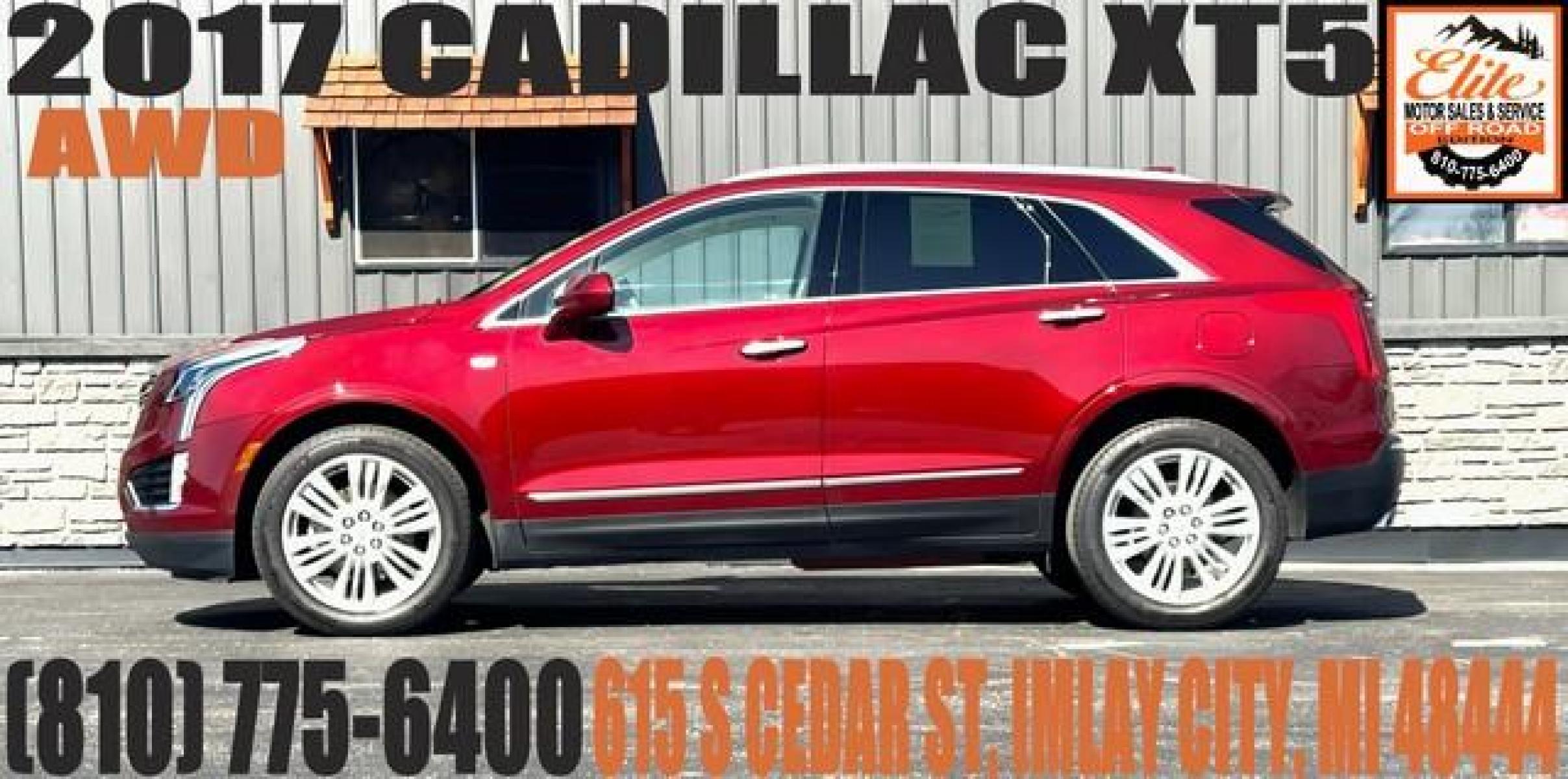 2017 RED CADILLAC XT5 (1GYKNERS1HZ) with an V6,3.6L(223 CID),DOHC engine, AUTOMATIC transmission, located at 14600 Frazho Road, Warren, MI, 48089, (586) 776-3400, 42.485996, -82.974220 - Photo #0