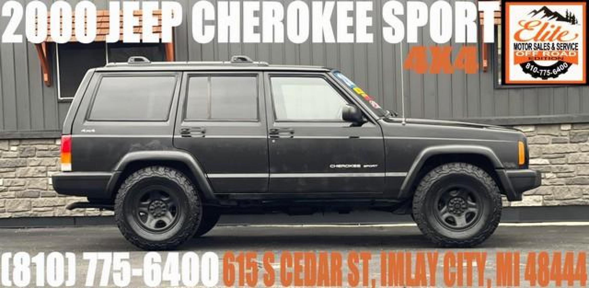 2000 BLACK JEEP CHEROKEE (1J4FF48S3YL) with an L6,4.0L(242 CID), engine, AUTOMATIC transmission, located at 14600 Frazho Road, Warren, MI, 48089, (586) 776-3400, 42.485996, -82.974220 - Photo #0