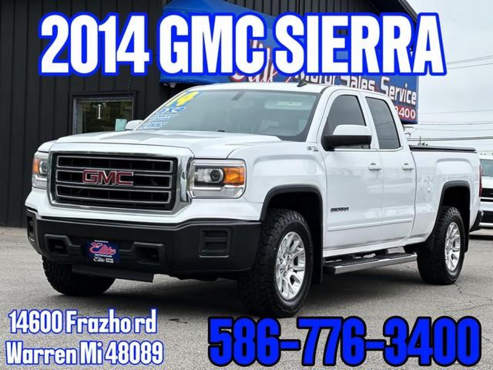 2014 WHITE GMC SIERRA 1500 (1GTV2UEH2EZ) with an V6,4.3L(262 CID),OHV engine, AUTOMATIC transmission, located at 14600 Frazho Road, Warren, MI, 48089, (586) 776-3400, 42.485996, -82.974220 - Photo #0