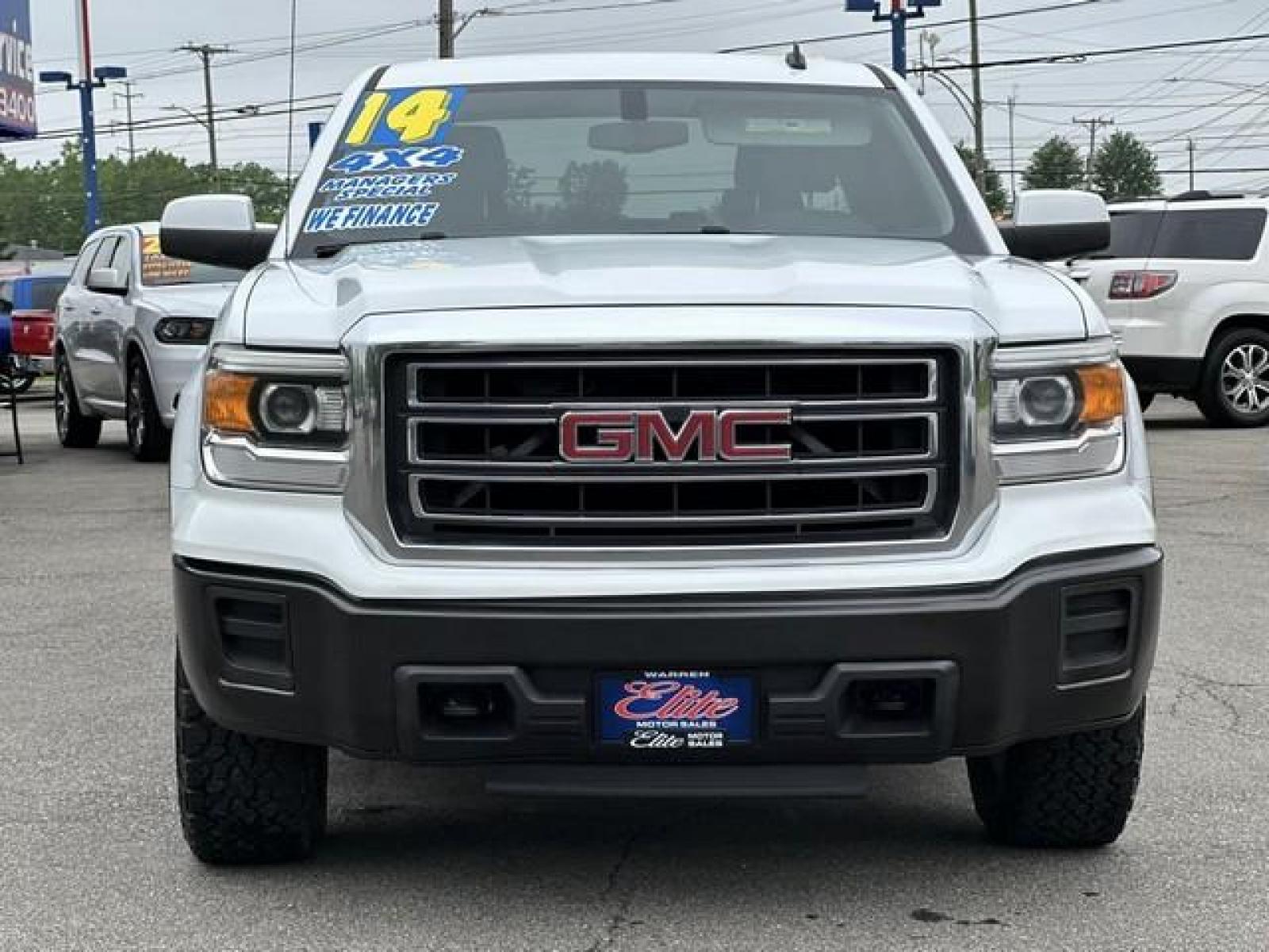 2014 WHITE GMC SIERRA 1500 (1GTV2UEH2EZ) with an V6,4.3L(262 CID),OHV engine, AUTOMATIC transmission, located at 14600 Frazho Road, Warren, MI, 48089, (586) 776-3400, 42.485996, -82.974220 - Photo #1