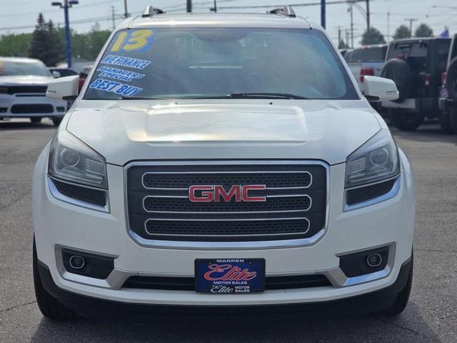 2013 WHITE GMC ACADIA (1GKKVRED3DJ) with an V6,3.6L(217 CID),DOHC engine, AUTOMATIC transmission, located at 14600 Frazho Road, Warren, MI, 48089, (586) 776-3400, 42.485996, -82.974220 - Photo #1