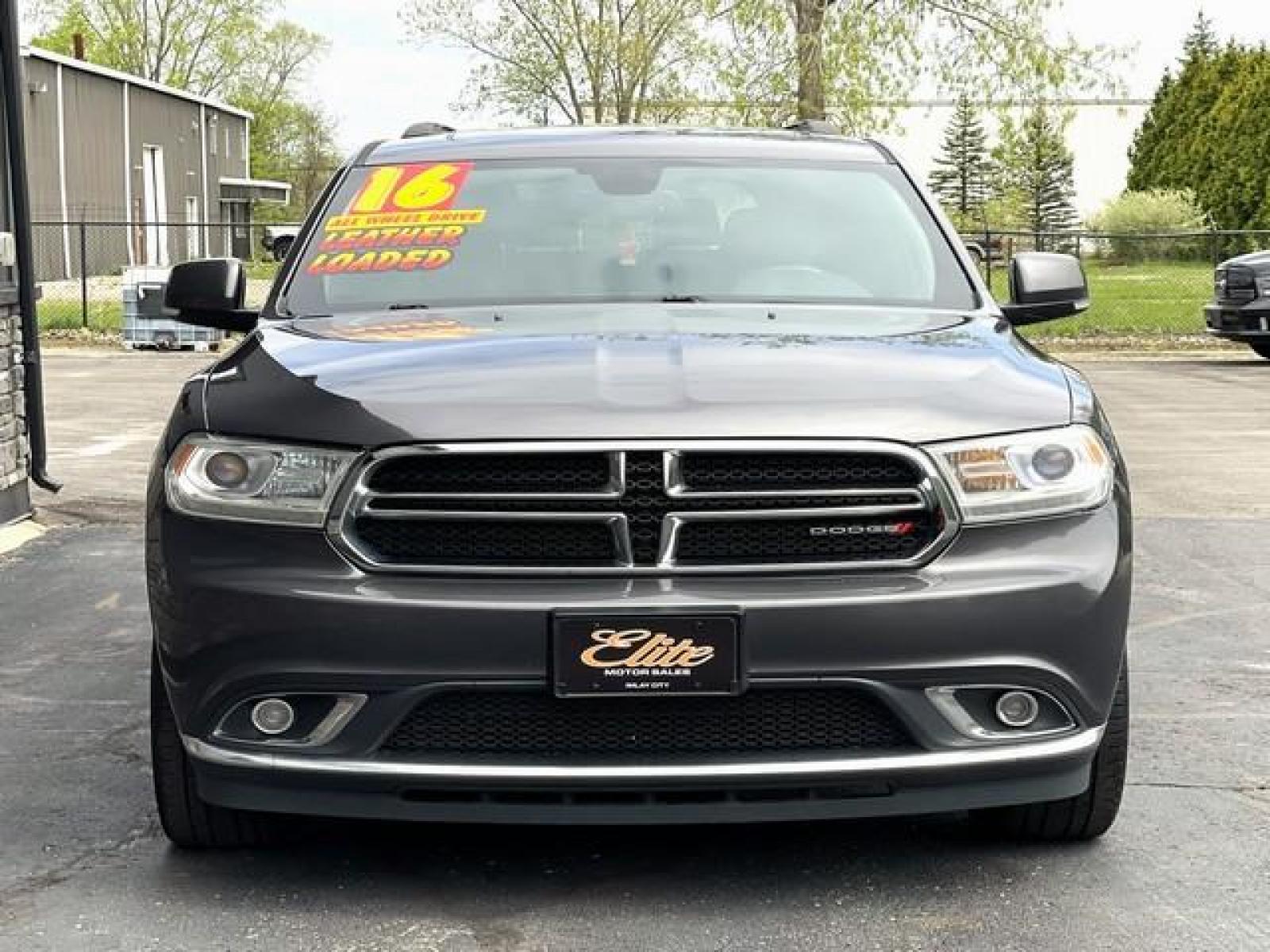 2016 GRAY DODGE DURANGO (1C4RDJDG7GC) with an V6,3.6L(220 CID),DOHC engine, AUTOMATIC transmission, located at 14600 Frazho Road, Warren, MI, 48089, (586) 776-3400, 42.485996, -82.974220 - Photo #4
