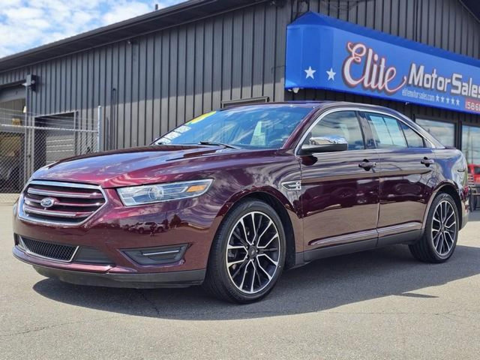 2018 MAROON FORD TAURUS (1FAHP2J81JG) with an V6,3.5L(213 CID),DOHC engine, AUTOMATIC transmission, located at 14600 Frazho Road, Warren, MI, 48089, (586) 776-3400, 42.485996, -82.974220 - Photo #0